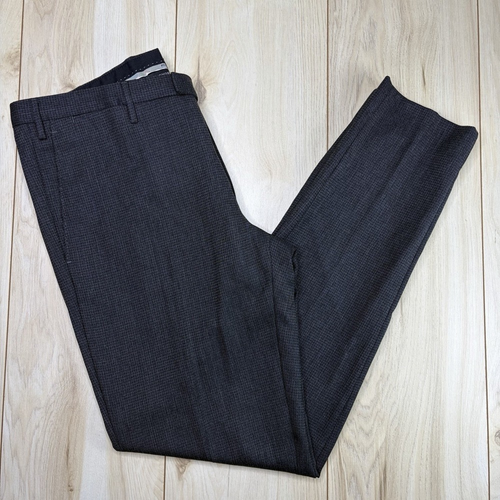 PT01 GHOST PROJECT ZEROUNO Houndstooth Wool Dress Pants Mens (50) 35x31 Skinny